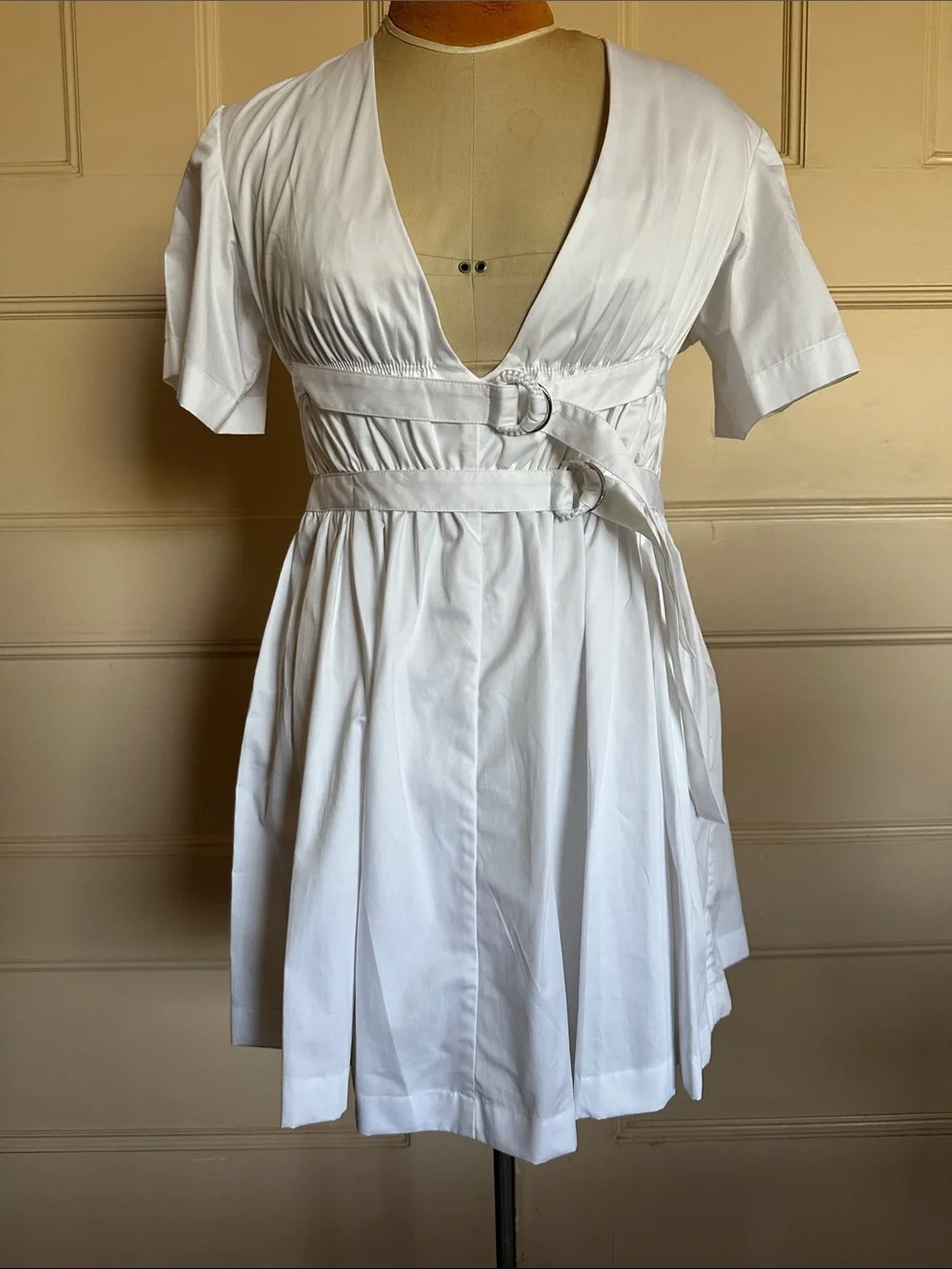 Altuzarra-Malik Plunging D-Ring Mini Dress